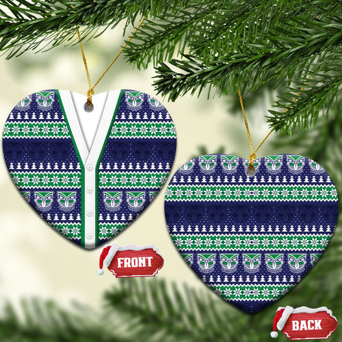 New Zealand Warriors Rugby Christmas Ceramic Ornament Seamless Cardigan Inspired