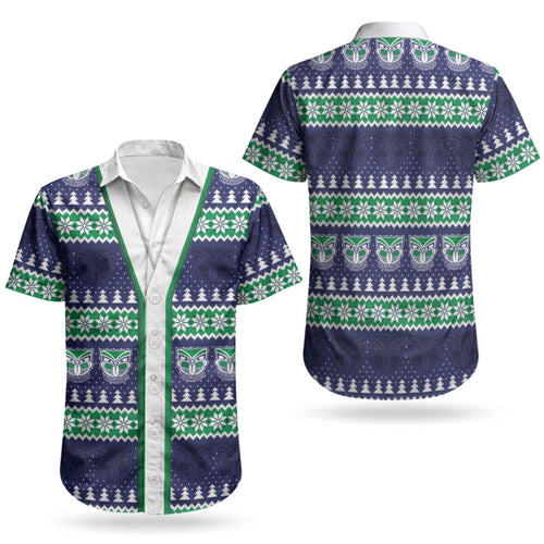 New Zealand Warriors Rugby Christmas Couples Matching Summer Maxi Dress and Hawaiian Shirt Seamless Cardigan Inspired