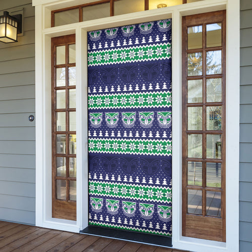 New Zealand Warriors Rugby Christmas Door Cover Seamless Cardigan Inspired