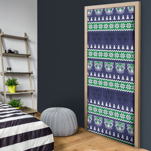 New Zealand Warriors Rugby Christmas Door Cover Seamless Cardigan Inspired