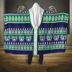 New Zealand Warriors Rugby Christmas Hooded Blanket Seamless Cardigan Inspired