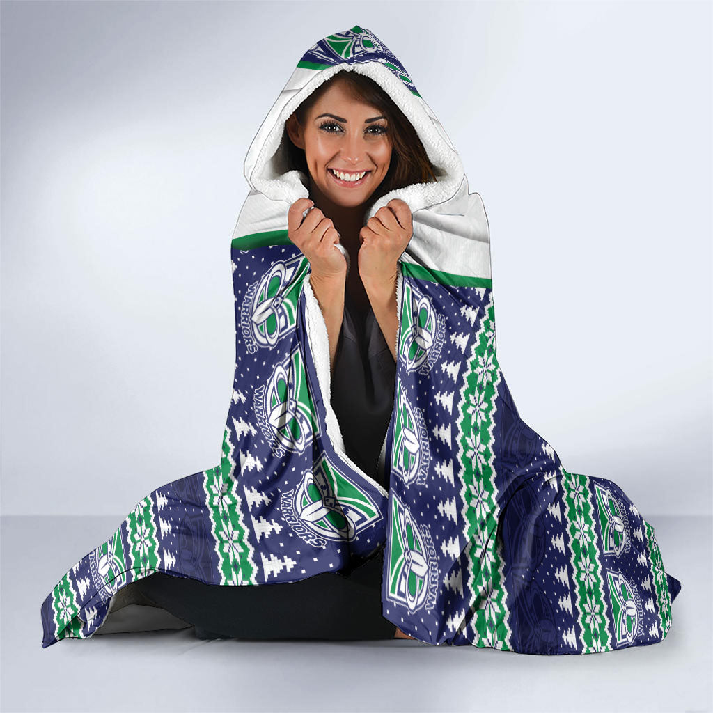 New Zealand Warriors Rugby Christmas Hooded Blanket Seamless Cardigan Inspired