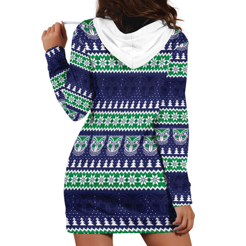 New Zealand Warriors Rugby Christmas Hoodie Dress Seamless Cardigan Inspired