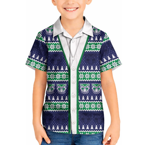 New Zealand Warriors Rugby Christmas Kid Hawaiian Shirt Seamless Cardigan Inspired