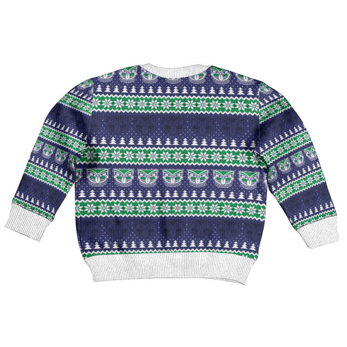 New Zealand Warriors Rugby Christmas Kid Ugly Christmas Sweater Seamless Cardigan Inspired