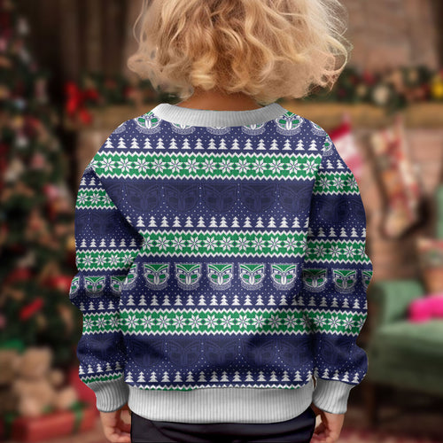 New Zealand Warriors Rugby Christmas Kid Ugly Christmas Sweater Seamless Cardigan Inspired