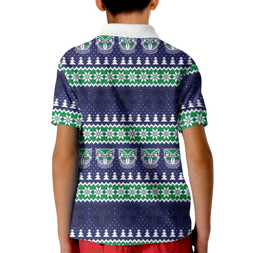 New Zealand Warriors Rugby Christmas Kid Polo Shirt Seamless Cardigan Inspired