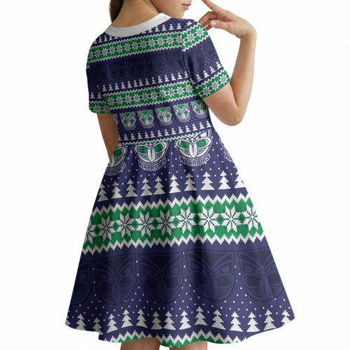New Zealand Warriors Rugby Christmas Kid Short Sleeve Dress Seamless Cardigan Inspired
