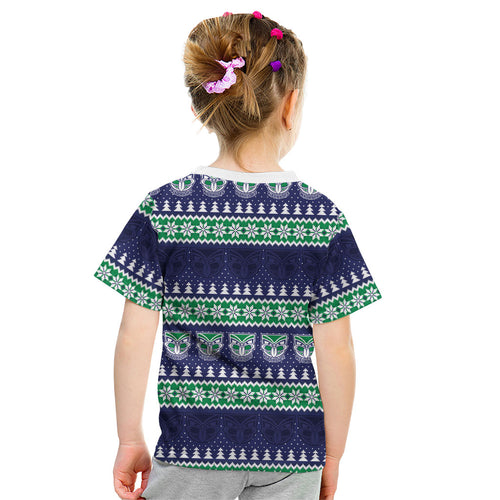 New Zealand Warriors Rugby Christmas Kid T Shirt Seamless Cardigan Inspired