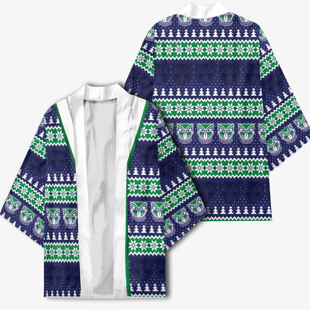 New Zealand Warriors Rugby Christmas Kimono Seamless Cardigan Inspired