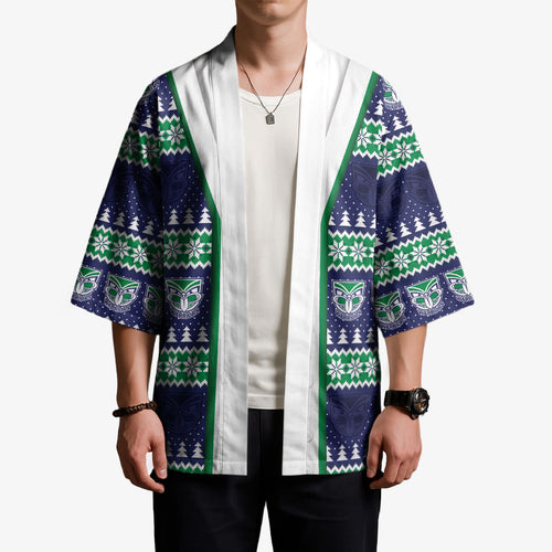 New Zealand Warriors Rugby Christmas Kimono Seamless Cardigan Inspired