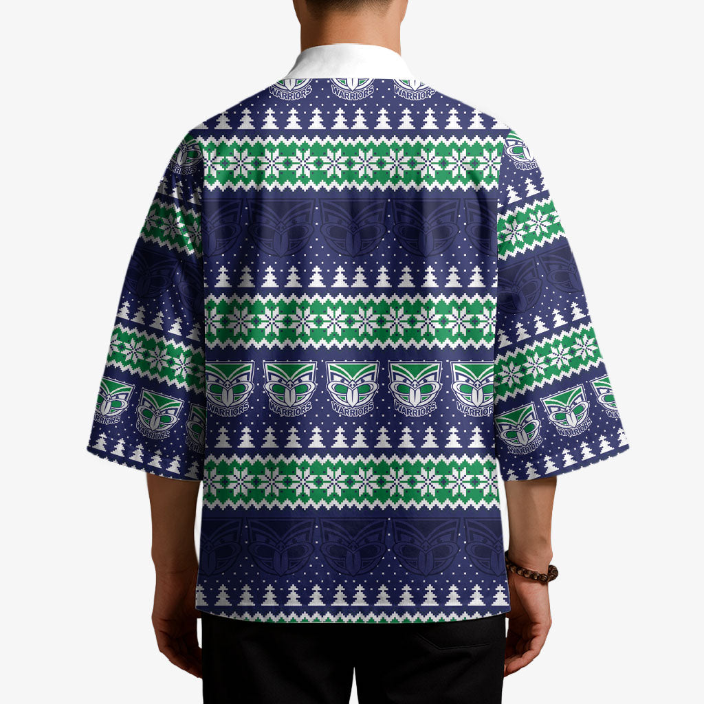 New Zealand Warriors Rugby Christmas Kimono Seamless Cardigan Inspired