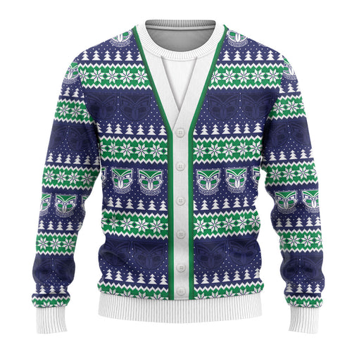 New Zealand Warriors Rugby Christmas Ugly Christmas Sweater Seamless Cardigan Inspired