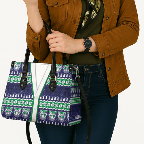 New Zealand Warriors Rugby Christmas Leather Bag Seamless Cardigan Inspired