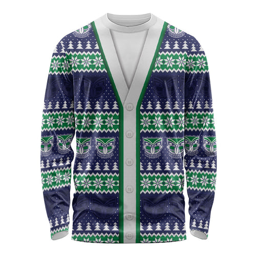 New Zealand Warriors Rugby Christmas Long Sleeve Shirt Seamless Cardigan Inspired