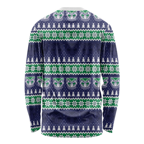 New Zealand Warriors Rugby Christmas Long Sleeve Shirt Seamless Cardigan Inspired