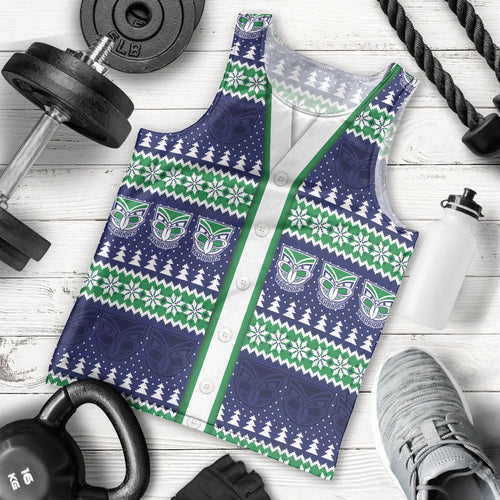 New Zealand Warriors Rugby Christmas Men Tank Top Seamless Cardigan Inspired