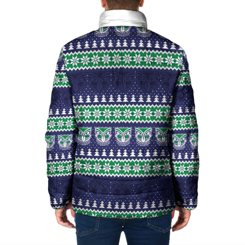 New Zealand Warriors Rugby Christmas Padded Jacket Seamless Cardigan Inspired
