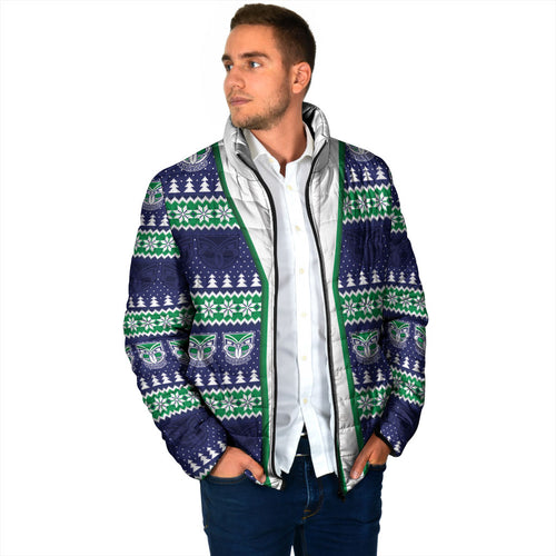 New Zealand Warriors Rugby Christmas Padded Jacket Seamless Cardigan Inspired
