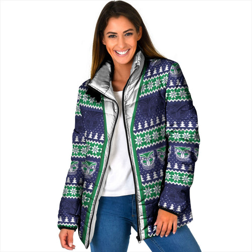 New Zealand Warriors Rugby Christmas Padded Jacket Seamless Cardigan Inspired