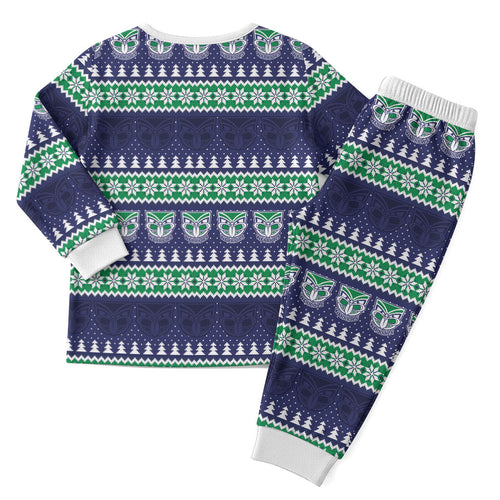 New Zealand Warriors Rugby Christmas Pajama Set Seamless Cardigan Inspired