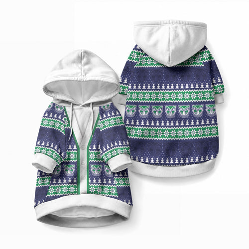 New Zealand Warriors Rugby Christmas Pet Hoodie Seamless Cardigan Inspired