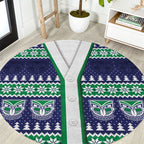 New Zealand Warriors Rugby Christmas Round Carpet Seamless Cardigan Inspired