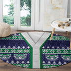 New Zealand Warriors Rugby Christmas Round Carpet Seamless Cardigan Inspired