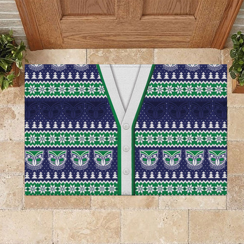 New Zealand Warriors Rugby Christmas Rubber Doormat Seamless Cardigan Inspired