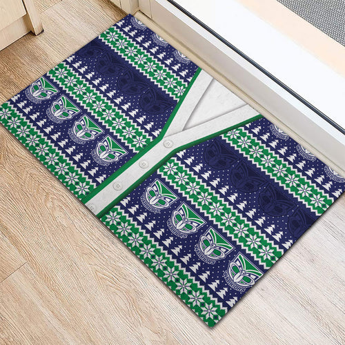 New Zealand Warriors Rugby Christmas Rubber Doormat Seamless Cardigan Inspired