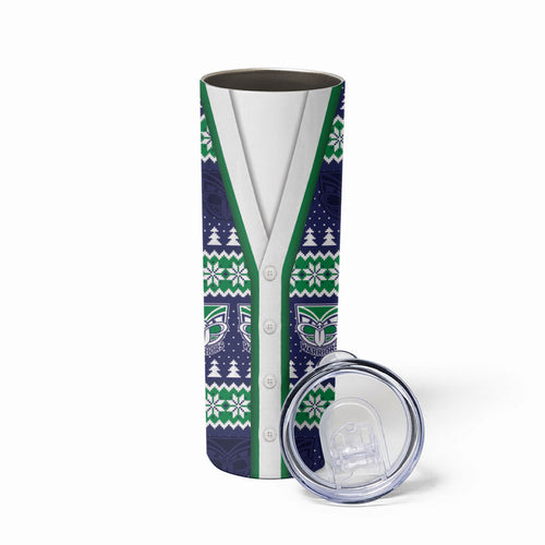 New Zealand Warriors Rugby Christmas Skinny Tumbler Seamless Cardigan Inspired