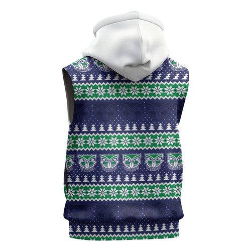 New Zealand Warriors Rugby Christmas Sleeveless Hoodie Seamless Cardigan Inspired