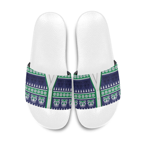 New Zealand Warriors Rugby Christmas Slide Sandals Seamless Cardigan Inspired