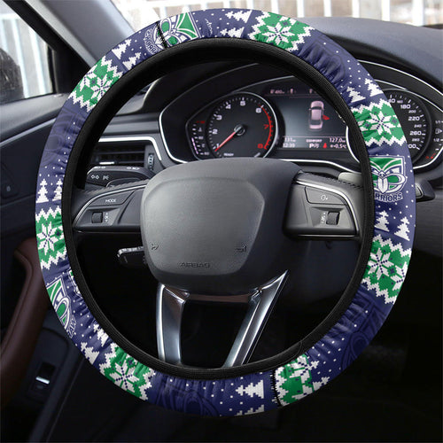 New Zealand Warriors Rugby Christmas Steering Wheel Cover Seamless Cardigan Inspired