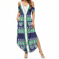 New Zealand Warriors Rugby Christmas Summer Maxi Dress Seamless Cardigan Inspired