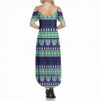 New Zealand Warriors Rugby Christmas Summer Maxi Dress Seamless Cardigan Inspired