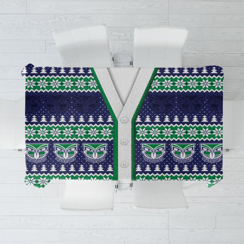 New Zealand Warriors Rugby Christmas Tablecloth Seamless Cardigan Inspired