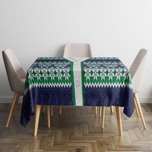 New Zealand Warriors Rugby Christmas Tablecloth Seamless Cardigan Inspired