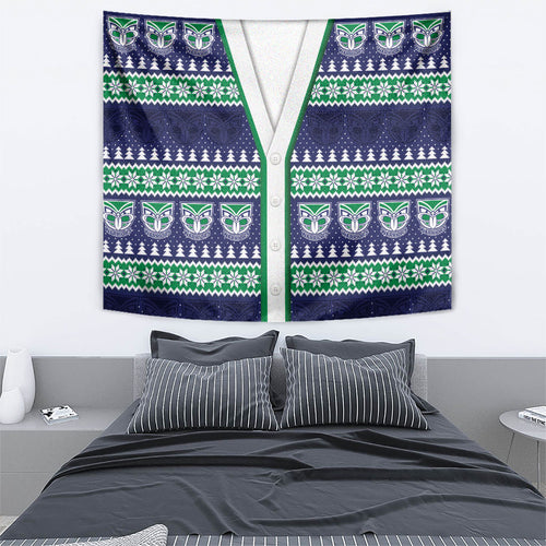 New Zealand Warriors Rugby Christmas Tapestry Seamless Cardigan Inspired