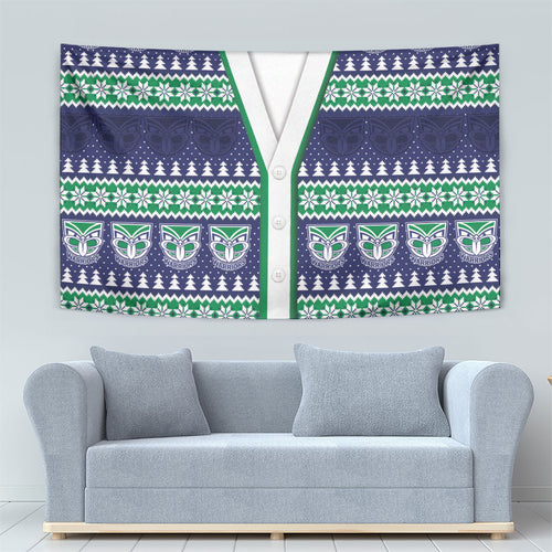 New Zealand Warriors Rugby Christmas Tapestry Seamless Cardigan Inspired