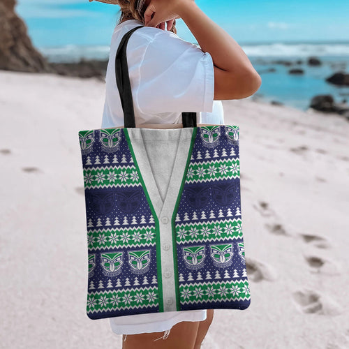 New Zealand Warriors Rugby Christmas Tote Bag Seamless Cardigan Inspired