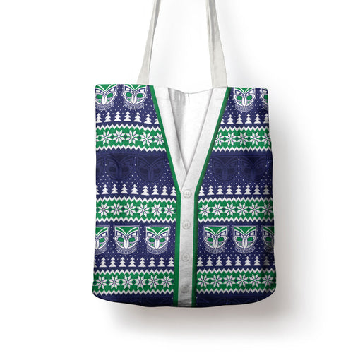 New Zealand Warriors Rugby Christmas Tote Bag Seamless Cardigan Inspired
