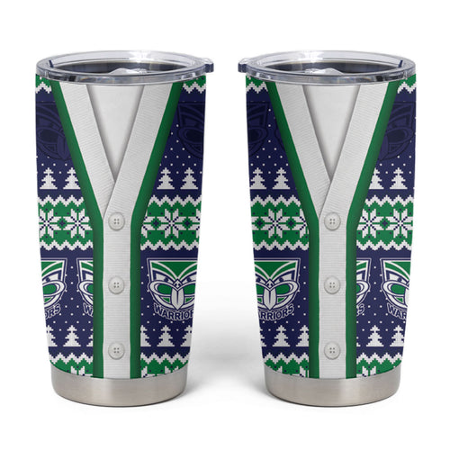 New Zealand Warriors Rugby Christmas Tumbler Cup Seamless Cardigan Inspired