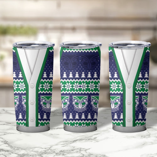 New Zealand Warriors Rugby Christmas Tumbler Cup Seamless Cardigan Inspired