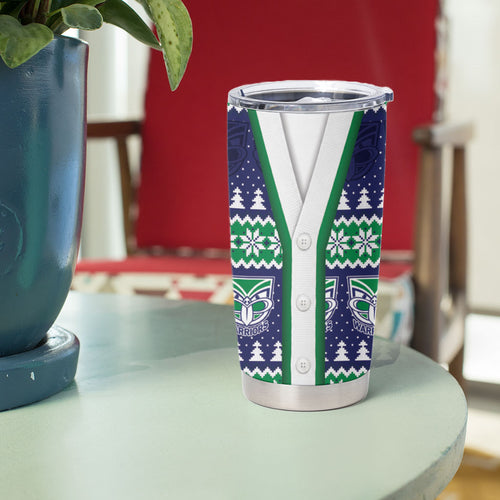 New Zealand Warriors Rugby Christmas Tumbler Cup Seamless Cardigan Inspired