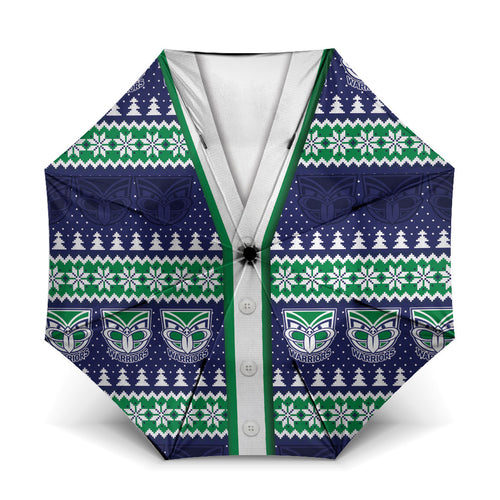 New Zealand Warriors Rugby Christmas Umbrella Seamless Cardigan Inspired