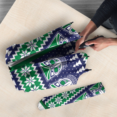 New Zealand Warriors Rugby Christmas Umbrella Seamless Cardigan Inspired