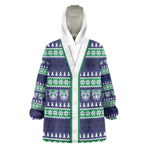 New Zealand Warriors Rugby Christmas Wearable Blanket Hoodie Seamless Cardigan Inspired
