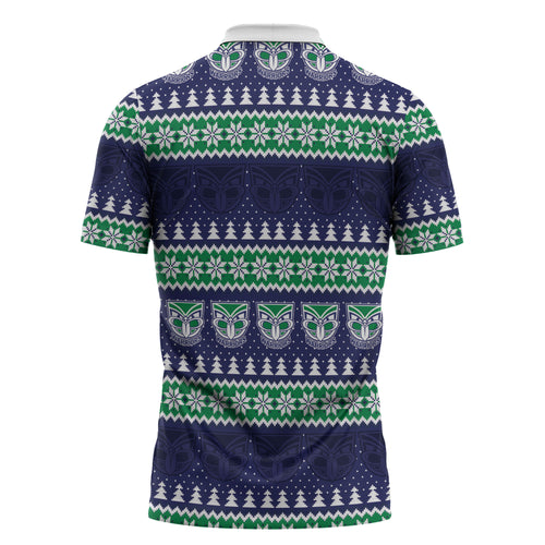 New Zealand Warriors Rugby Christmas Zipper Polo Shirt Seamless Cardigan Inspired