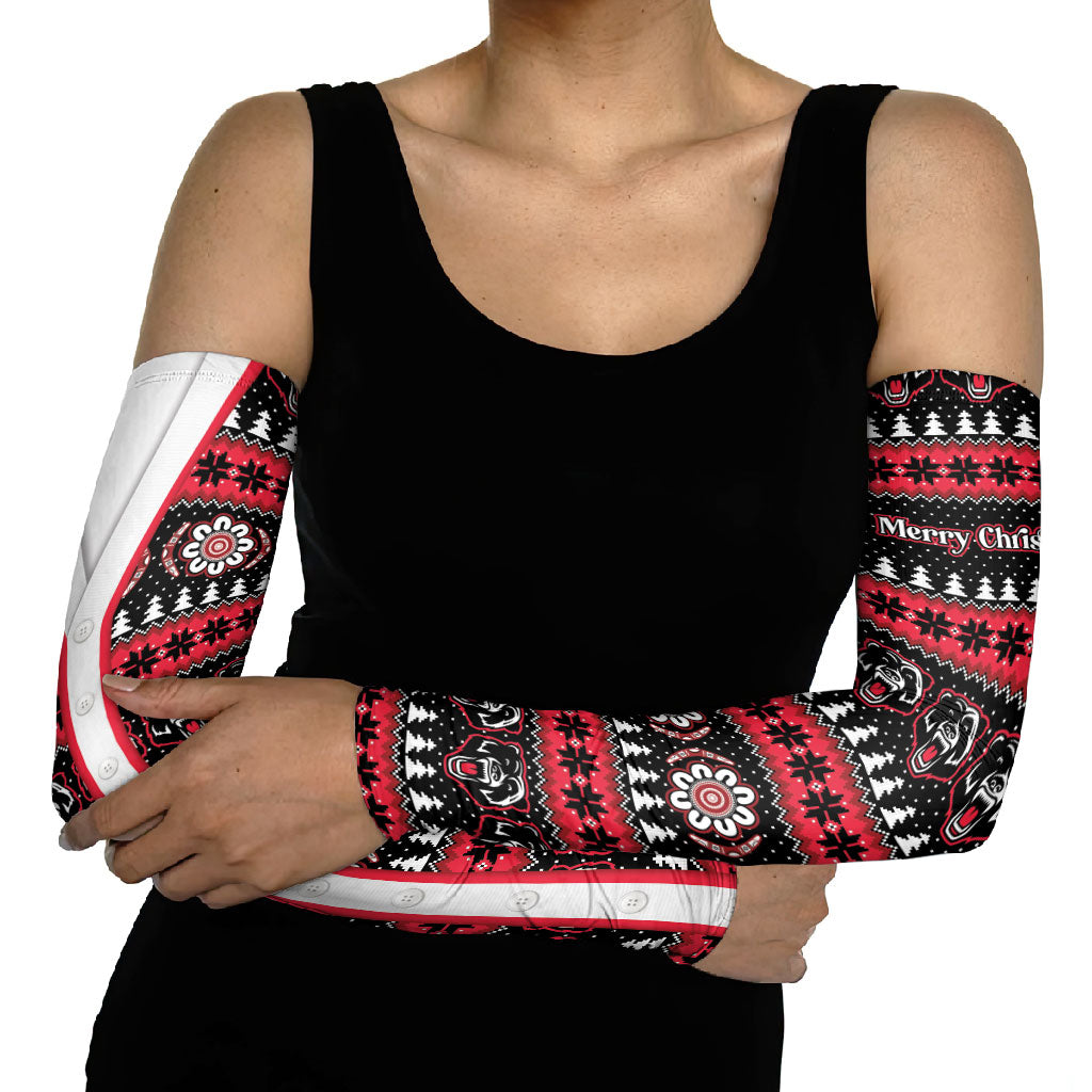 Perth Bears Rugby Christmas Arm Sleeves Aboriginal Seamless Cardigan Inspired